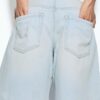 Bermudashorts i denim med bälte