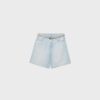 Bermudashorts i denim med bälte