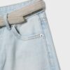 Bermudashorts i denim med bälte