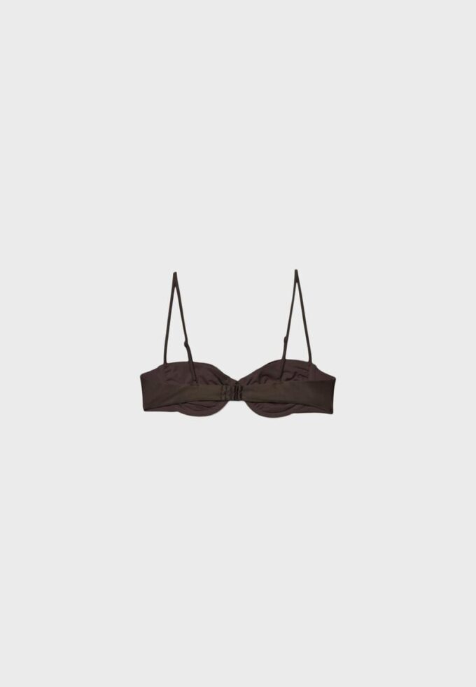 Bikinitopp i satin med balconette-modell Bikinitopp i satin med balconette-modell