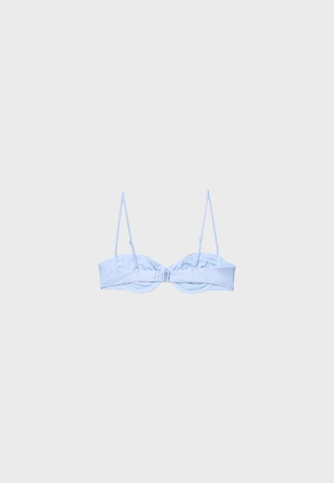 Bikinitopp i satin med balconette-modell Bikinitopp i satin med balconette-modell