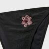 Bikiniunderdel med broderade blommor