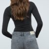 Bodysuit i polyamid med fyrkantig halsringning