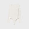 Bodysuit i polyamid med fyrkantig halsringning