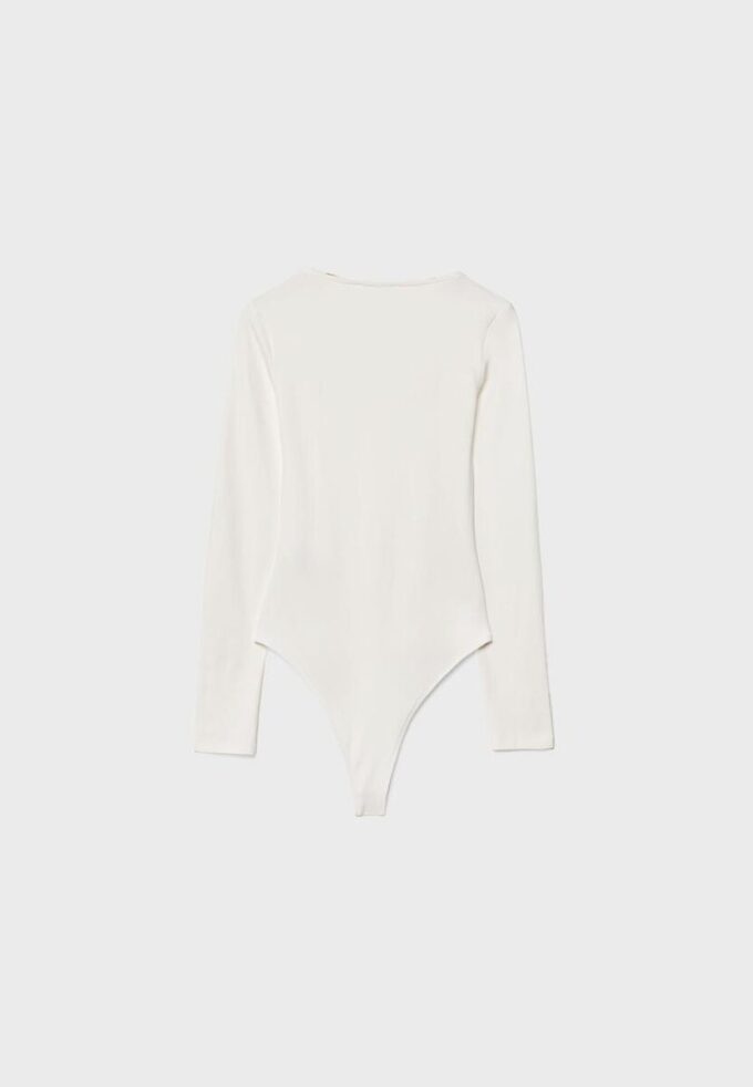 Bodysuit i polyamid med fyrkantig halsringning