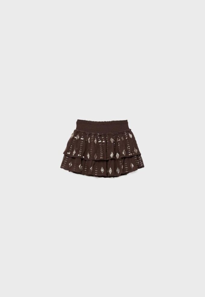 Broderad minikjol