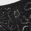 Broderad miniskort i omlottstil Broderad miniskort i omlottstil