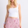 Broderad randig sarong-Skort