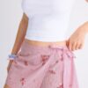 Broderad randig sarong-Skort