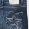 Broderade bell bottom-jeans med fickor