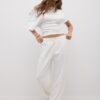 Byxor med raka ben i linne-look