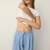 Byxor med Wide Leg och spänndetaljer