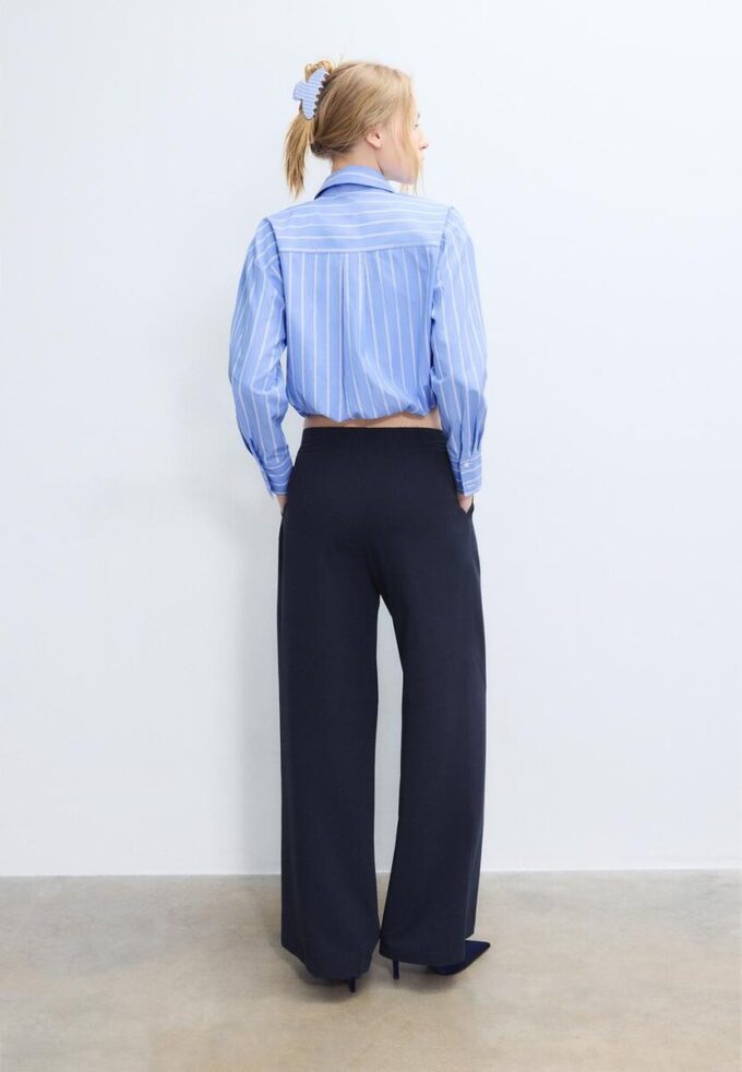 Byxor med Wide Leg och spänndetaljer