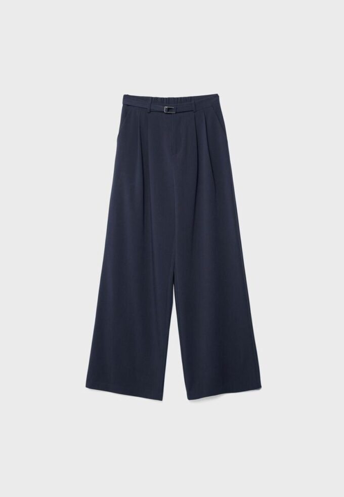 Byxor med Wide Leg och spänndetaljer