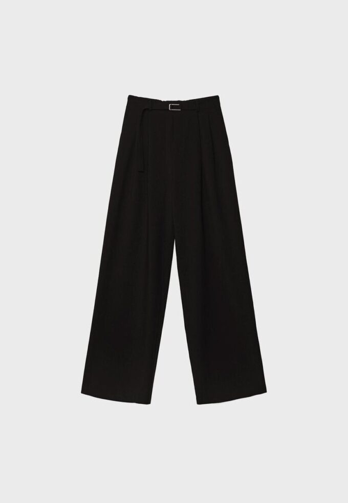 Byxor med Wide Leg och spänndetaljer