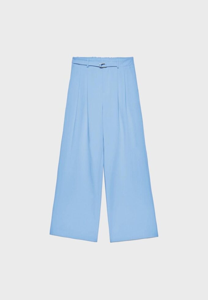 Byxor med Wide Leg och spänndetaljer