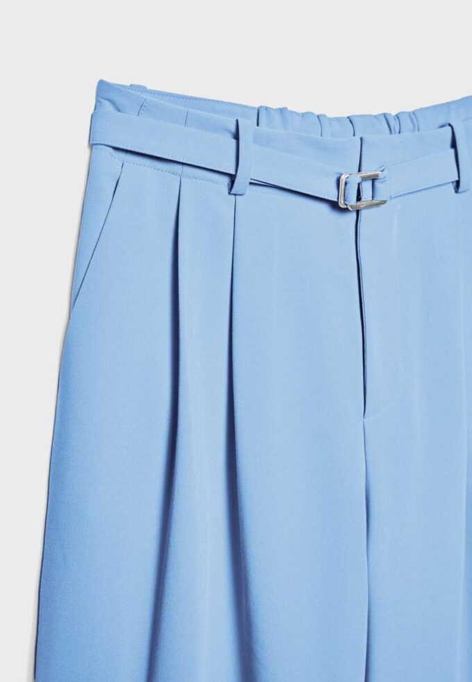 Byxor med Wide Leg och spänndetaljer