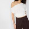 Casual randiga eleganta byxor med korsad midja Casual randiga eleganta byxor med korsad midja