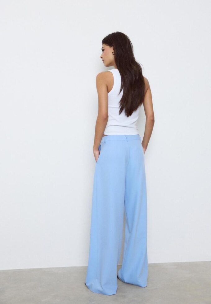 Casual randiga eleganta byxor med korsad midja Casual randiga eleganta byxor med korsad midja