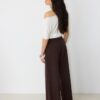 Casual randiga eleganta byxor med korsad midja Casual randiga eleganta byxor med korsad midja