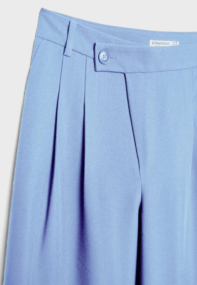 Casual randiga eleganta byxor med korsad midja Casual randiga eleganta byxor med korsad midja