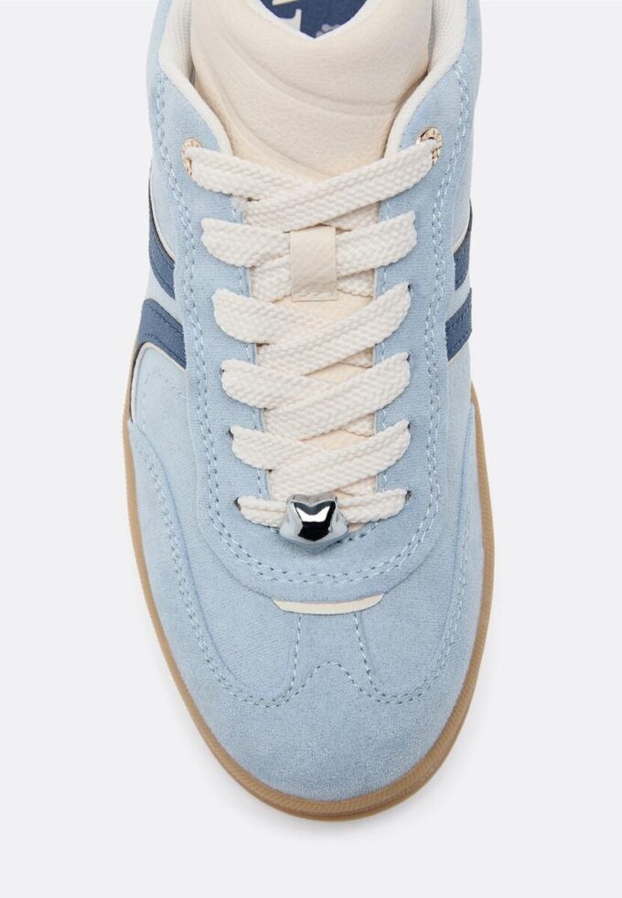 Casual-sneakers i imitationsmocka