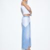 Culotte-jeans med scarf-detalj Culotte-jeans med scarf-detalj