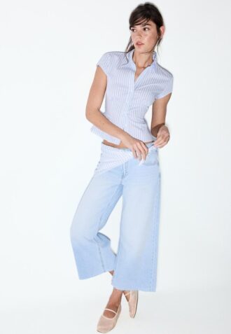 Culotte-jeans med scarf-detalj