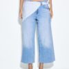 Culotte-jeans med scarf-detalj Culotte-jeans med scarf-detalj