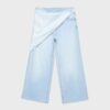 Culotte-jeans med scarf-detalj Culotte-jeans med scarf-detalj