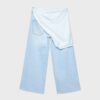 Culotte-jeans med scarf-detalj Culotte-jeans med scarf-detalj