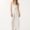 Culottes i linneblandning med veck