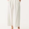 Culottes i linneblandning med veck
