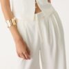 Culottes i linneblandning med veck