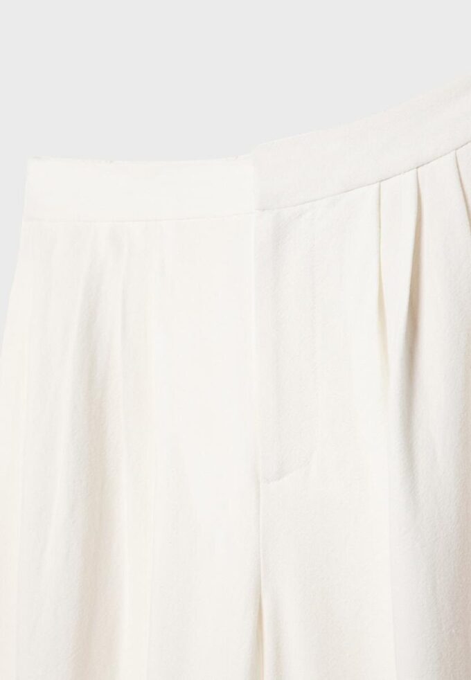 Culottes i linneblandning med veck