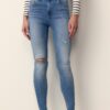 D07 Skinny jeans med normal midja