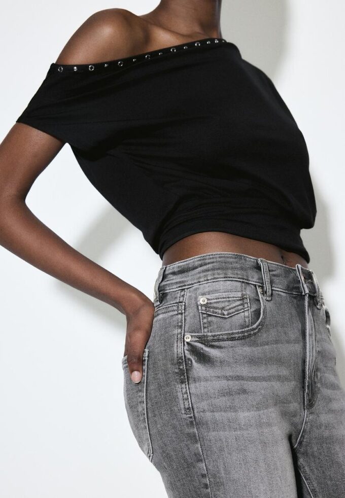 D07 Skinny jeans med normal midja