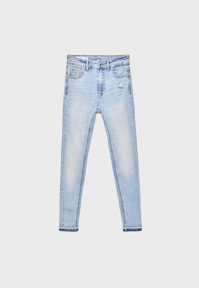 D07 Skinny jeans med normal midja