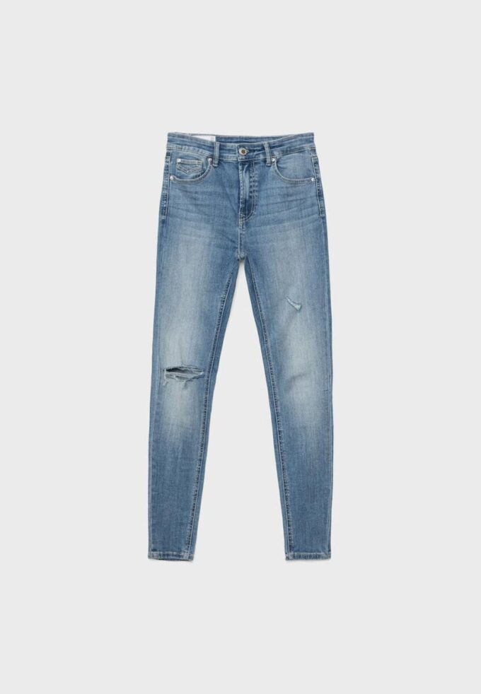 D07 Skinny jeans med normal midja