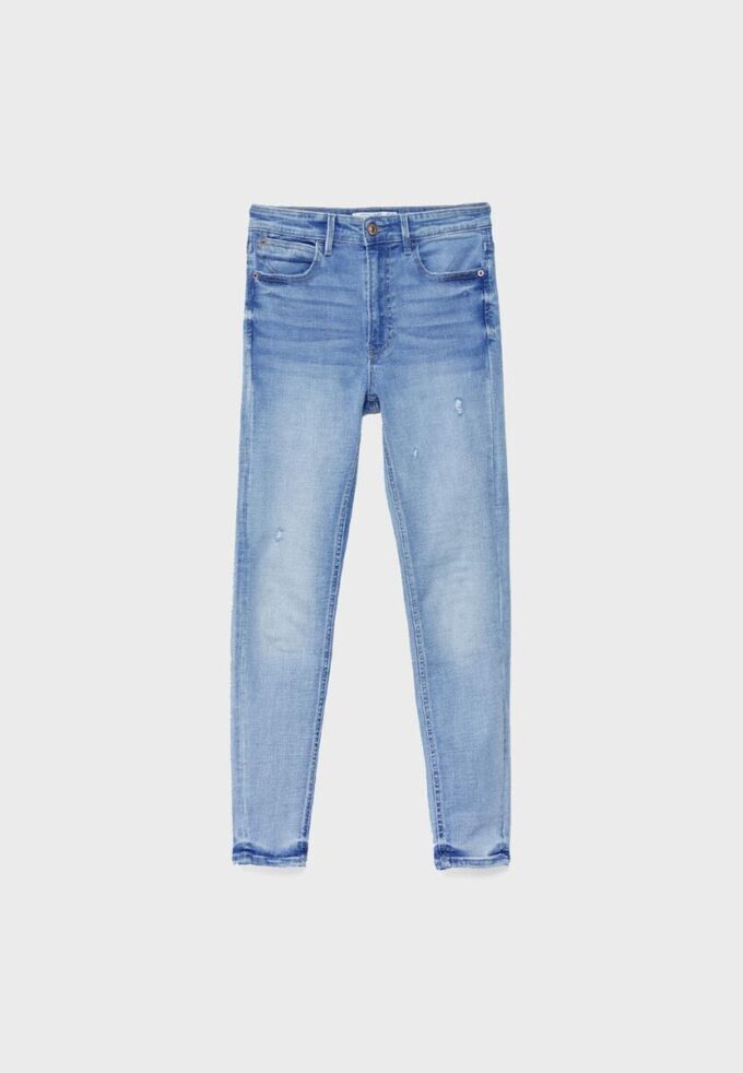 D07 Skinny jeans med normal midja