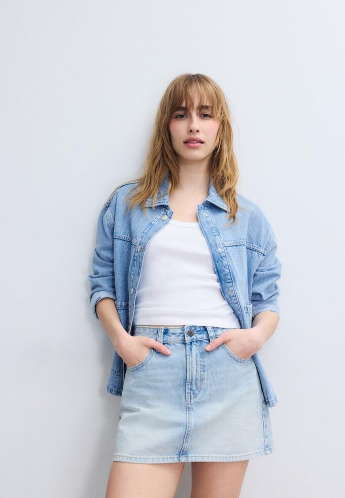 D60 Basplagg Denim Minikjol D60 Basplagg Denim Minikjol