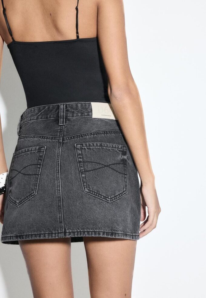 D60 Basplagg Denim Minikjol