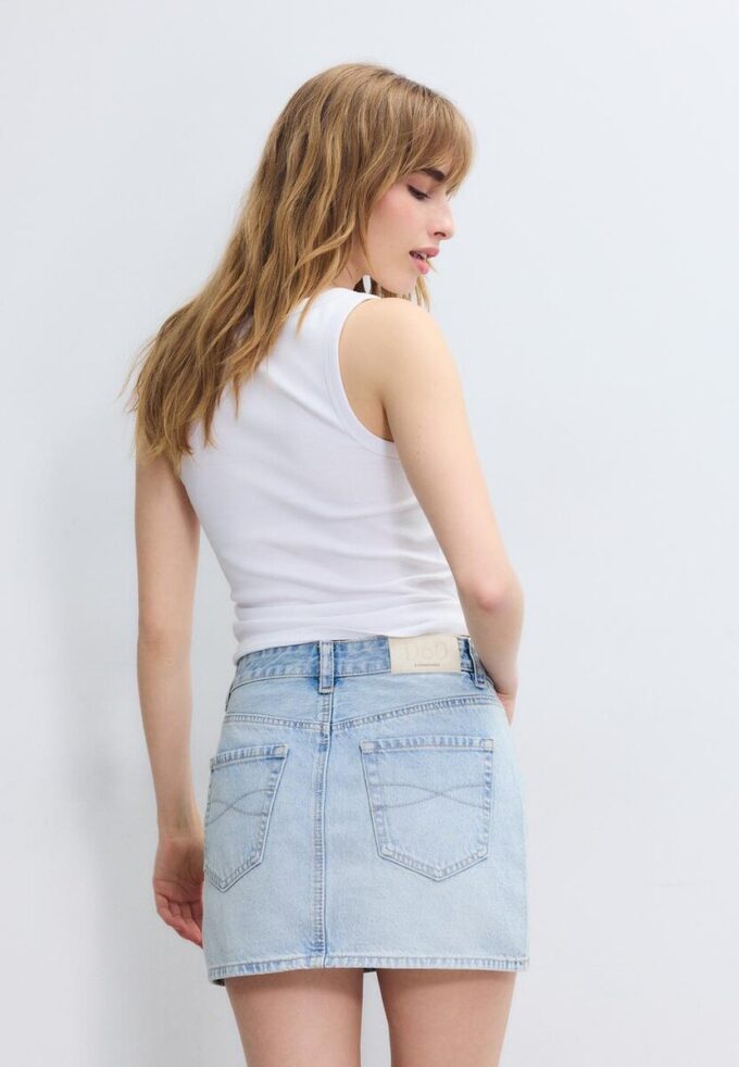 D60 Basplagg Denim Minikjol D60 Basplagg Denim Minikjol