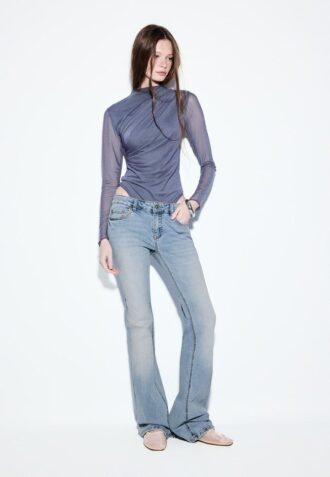 D67 Slim Fit Boot-Cut-jeans