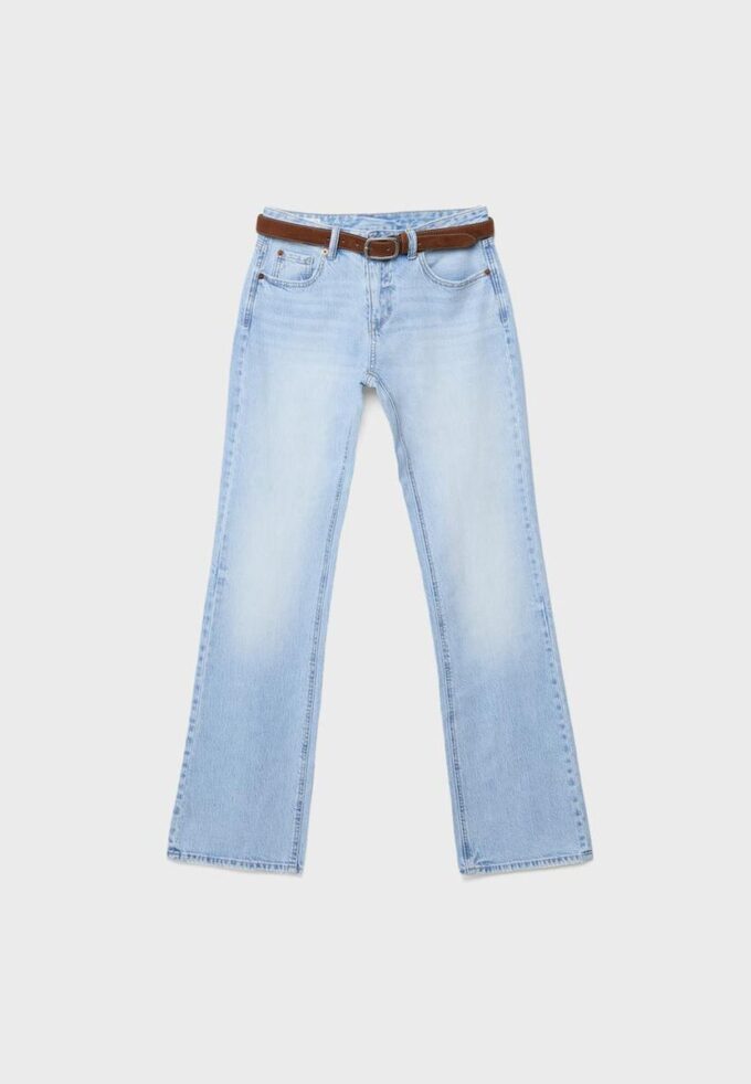 D68 Boot-Cut-jeans med bälte