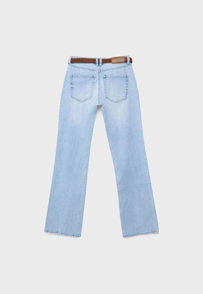 D68 Boot-Cut-jeans med bälte