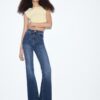 D74 Flared Jeans med slits