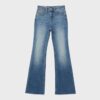 D74 Stretchjeans med utsvängda ben och slits D74 Stretchjeans med utsvängda ben och slits