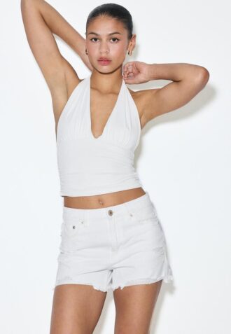 D75 Shorts i slitna jeans