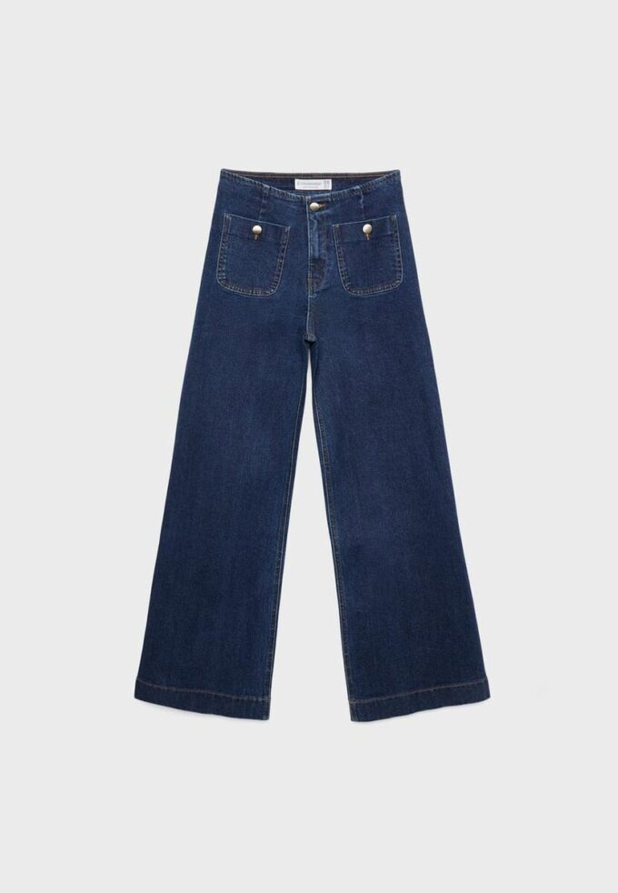 D77 Minimalistiska jeans med fickor D77 Minimalistiska jeans med fickor